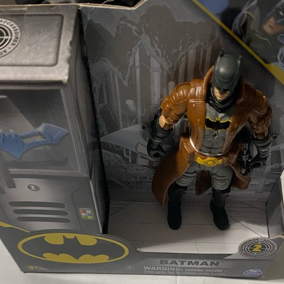 DC Batman Action Figure with Brown Coat and Gray Suit - Picture 3 of 7